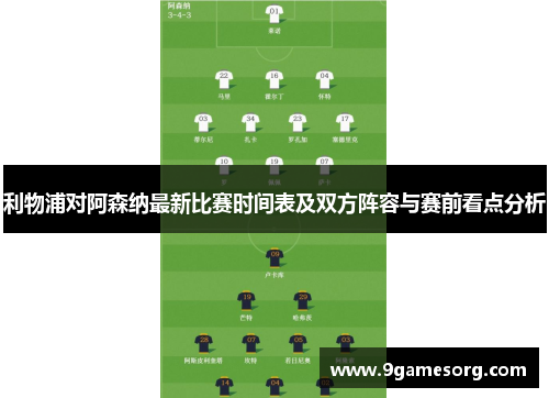 利物浦对阿森纳最新比赛时间表及双方阵容与赛前看点分析 利物浦对阿森纳最新比赛时间表及双方阵容与赛前看点分析